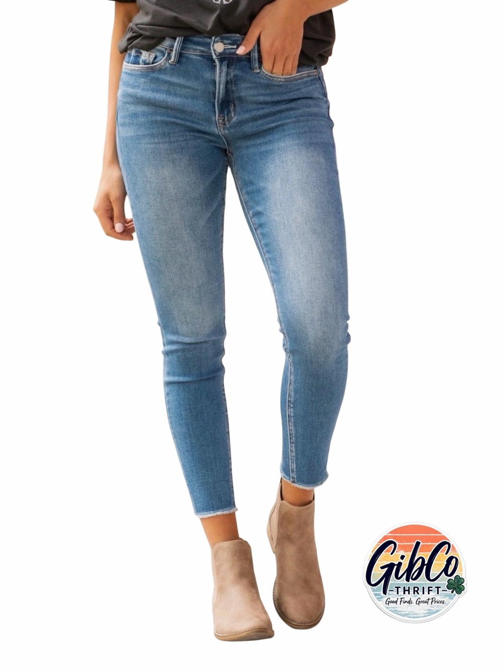 VERVET | SIZE 27 | WOLF N CRANE MID RISE SKINNY | MEDIUM BLUE WASH